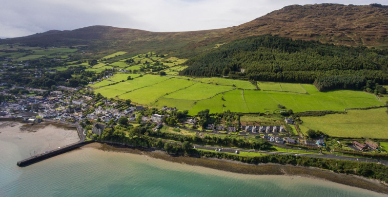 Header carlingford town from the air www.hillyard-house.co.uk